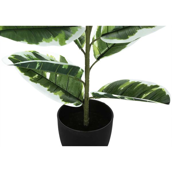 Black Green 27-Inch Rubber Indoor Table Potted Real Touch Artificial Plant, image 3